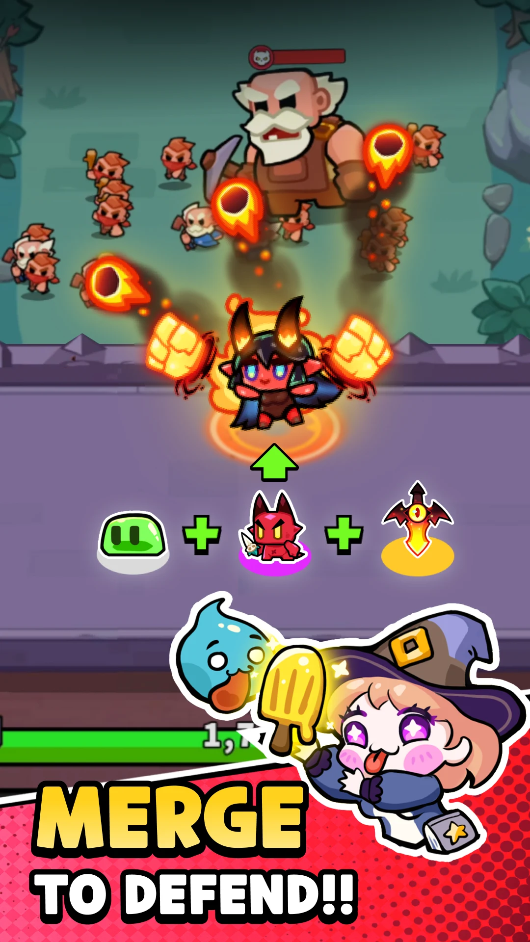 Hell Rush: Merge Hero Defense screenshot